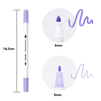 Mont Marte Signature Textilmarker  – 12 Farben, Dual Tip