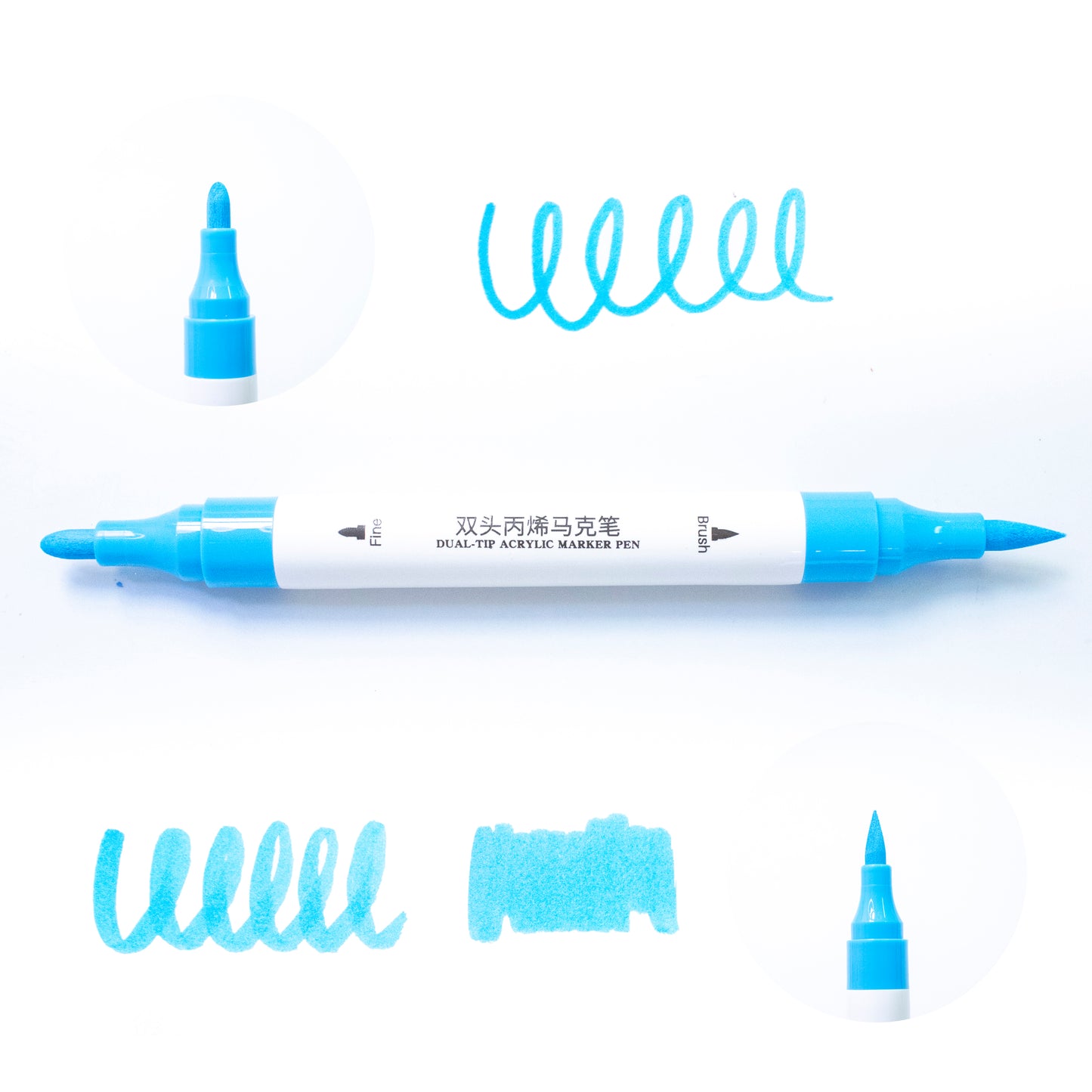 Artecho Doppelspitze Acrylstifte Set – 24 / 48 Farben – mit Feiner & Breiter Spitze