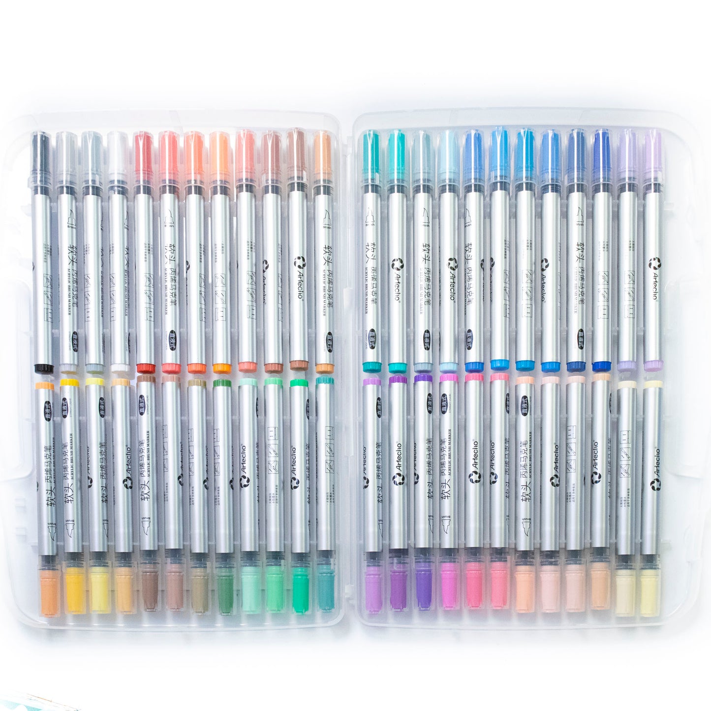 Artecho Acrylstifte Set – 24 / 48 Farben – Direktflüssig & Wasserfest