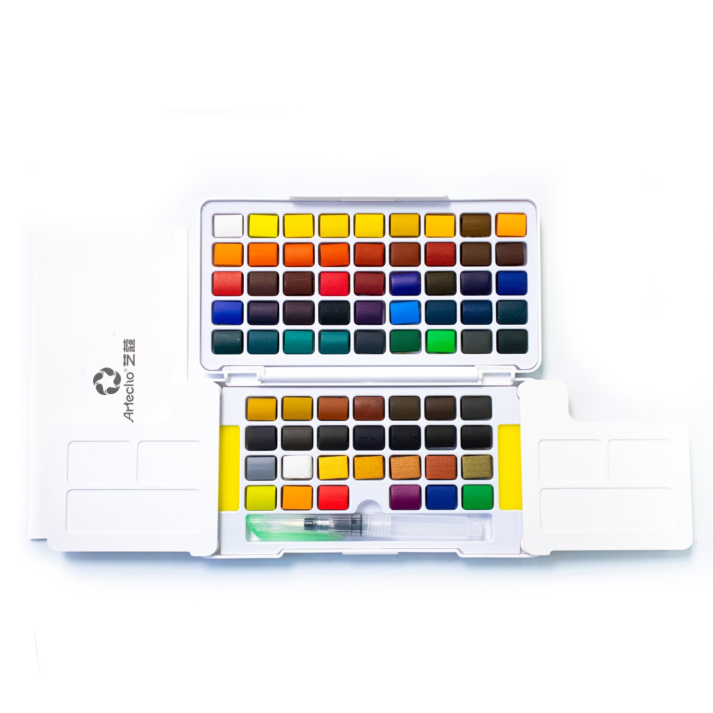 Artecho Aquarellfarben Set – 24 / 48 / 72 Farben mit Wassertankpinsel & Schwamm