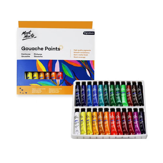 Mont Marte Gouachefarben Set – 12 / 24 x 12ml Tuben