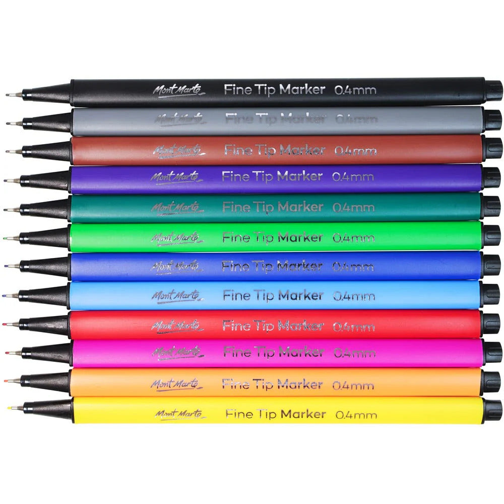 Mont Marte Signature Fine Tip Marker 12-teilig - SETL