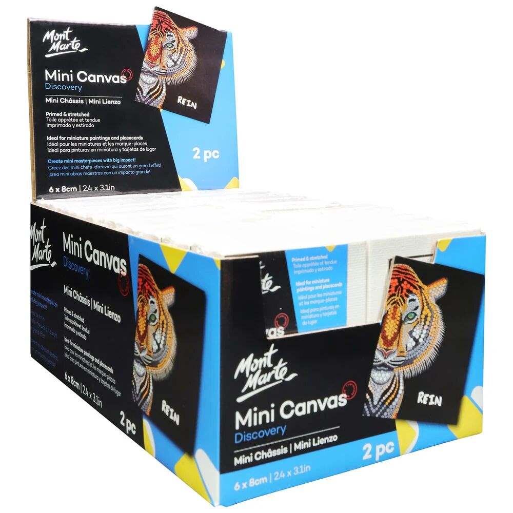 Mont Marte Discovery Mini Leinwand 6 x 8 cm, 2er Set
