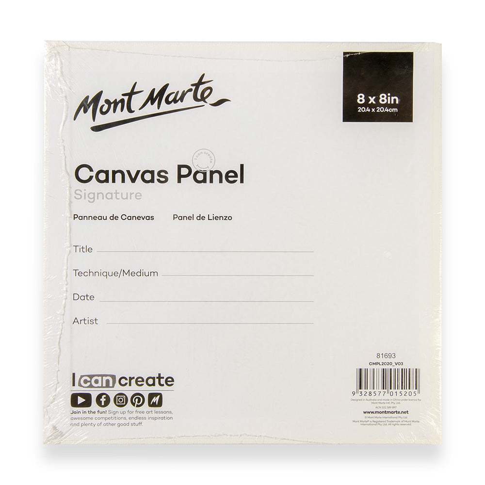 Mont Marte Leinwandplatten 20,4 x 20,4 cm, 2er Set