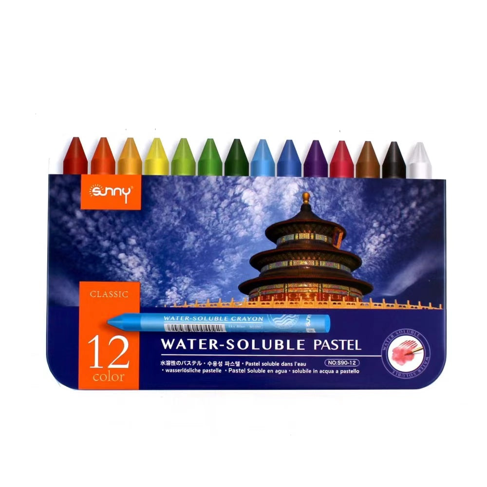 Sunny Aquarell Pastellkreiden wasservermalbar - 12 / 25  Farben Set